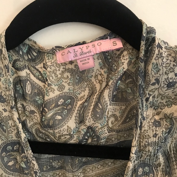 Calypso silk patterned top - Picture 2 of 3